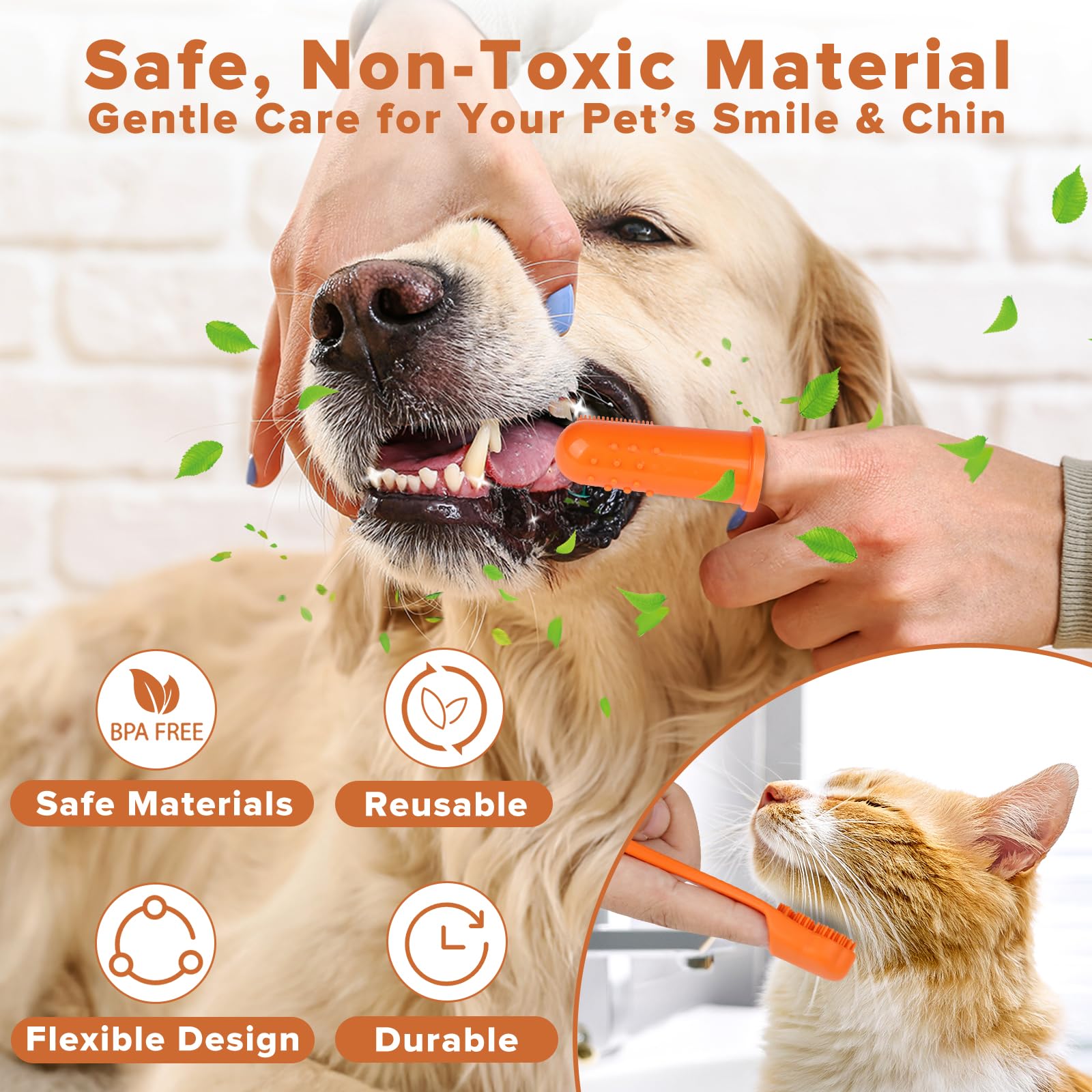 Augwind 6PCS Pet Grooming Kit for Dogs, Cats and Horses | Dog Washing Gloves | Cleanroom Gloves | Dog Bath Brush | Dog Bath Gloves | Dog Shampoo Brush | Dog Bath Supplies (Navy Blue)